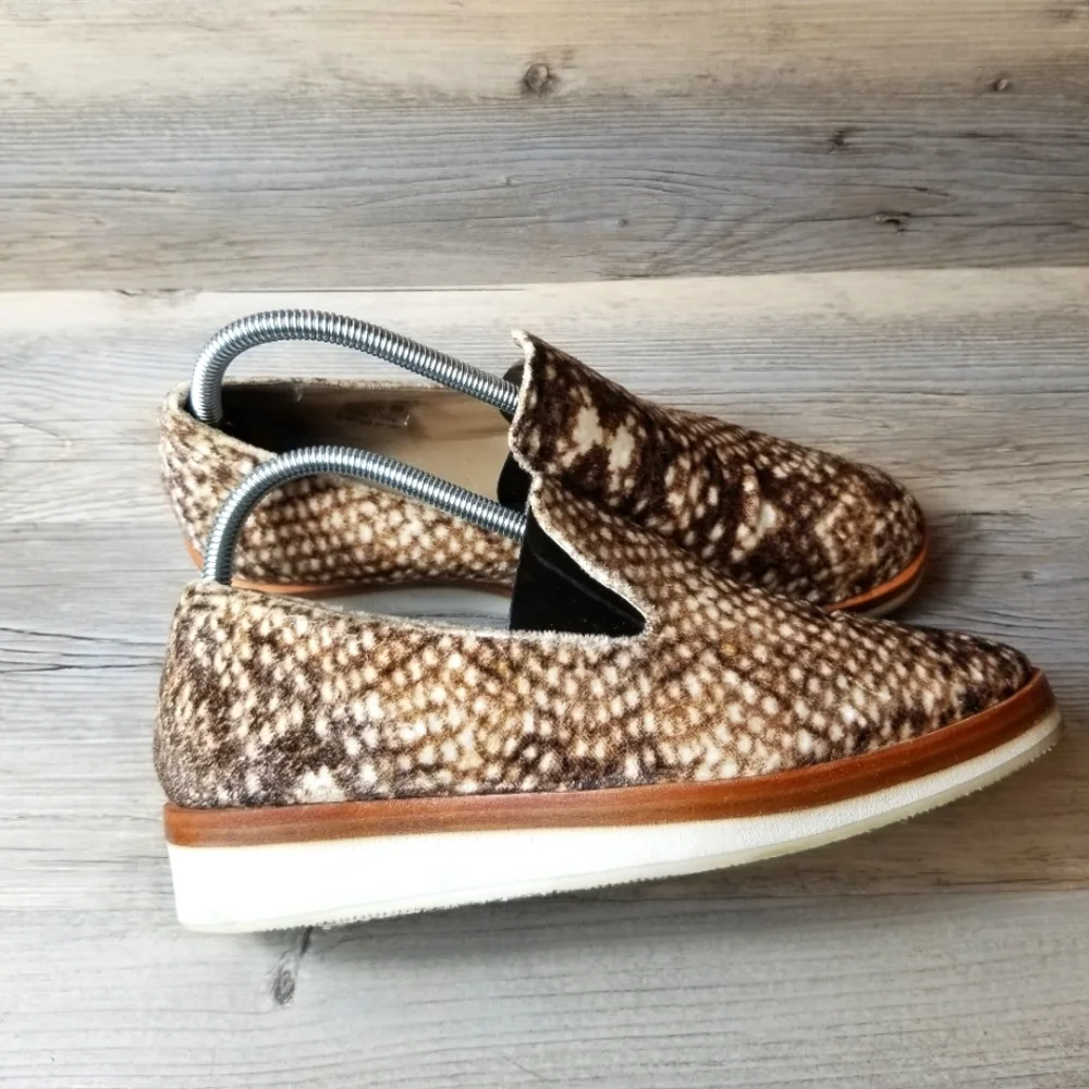 Free People Velvet Snake Eye Slip On Loafers